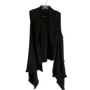 Black Shaw Wrap Vest 